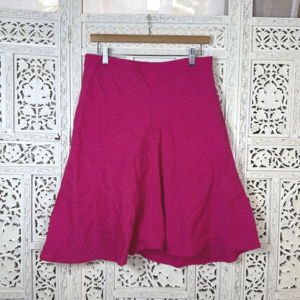 Banana Republic 100% Linen Skirt Womens 10 Flowy Lined Preppy Coquette